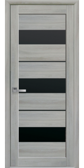 МЕЖКОМНАТНЫЕ ДВЕРИ НОВЫЙ СТИЛЬ Мода Лилу с черным стеклом